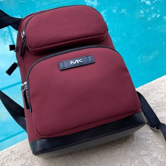 Michael Kors Kent Sport Utility Backpack Merlot - Picture 3 of 16